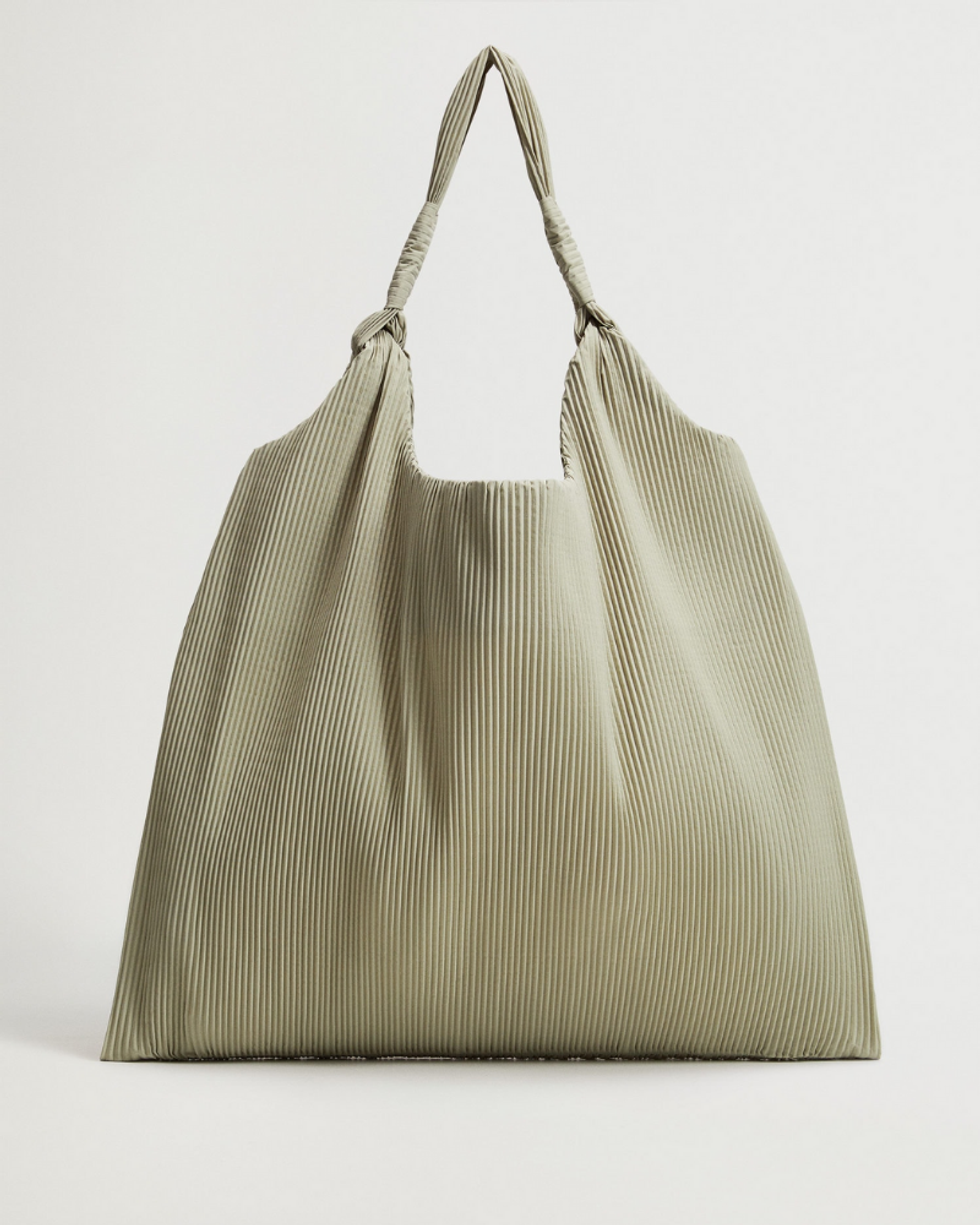 green Mango Pleated Bucket Bag