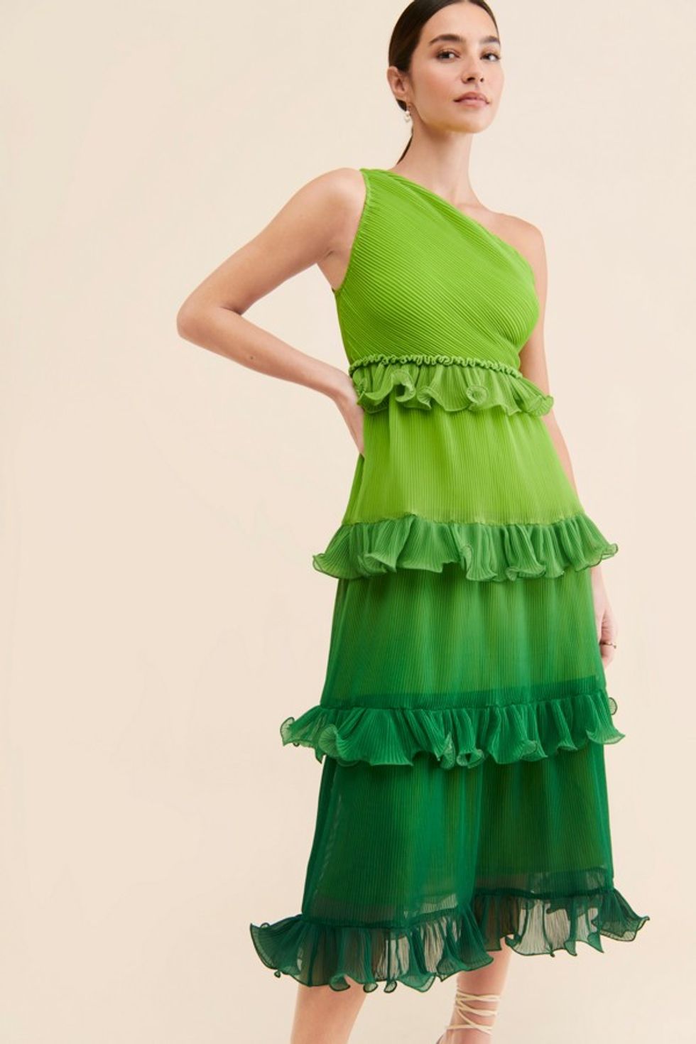 Green Ombre Midi Dress