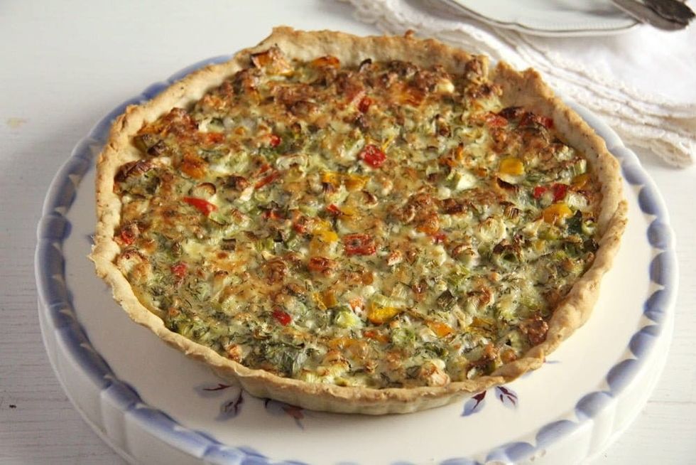 Green Onion Quiche (With Cheese)