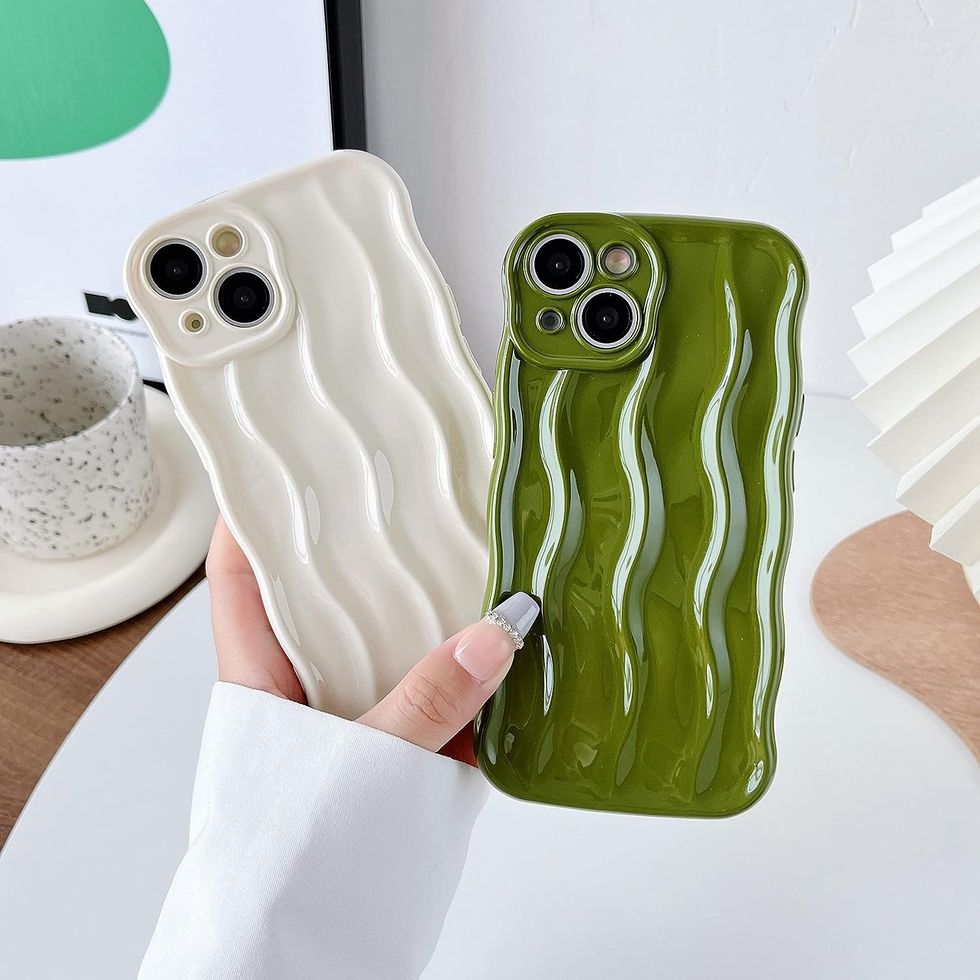 green ripple phone case