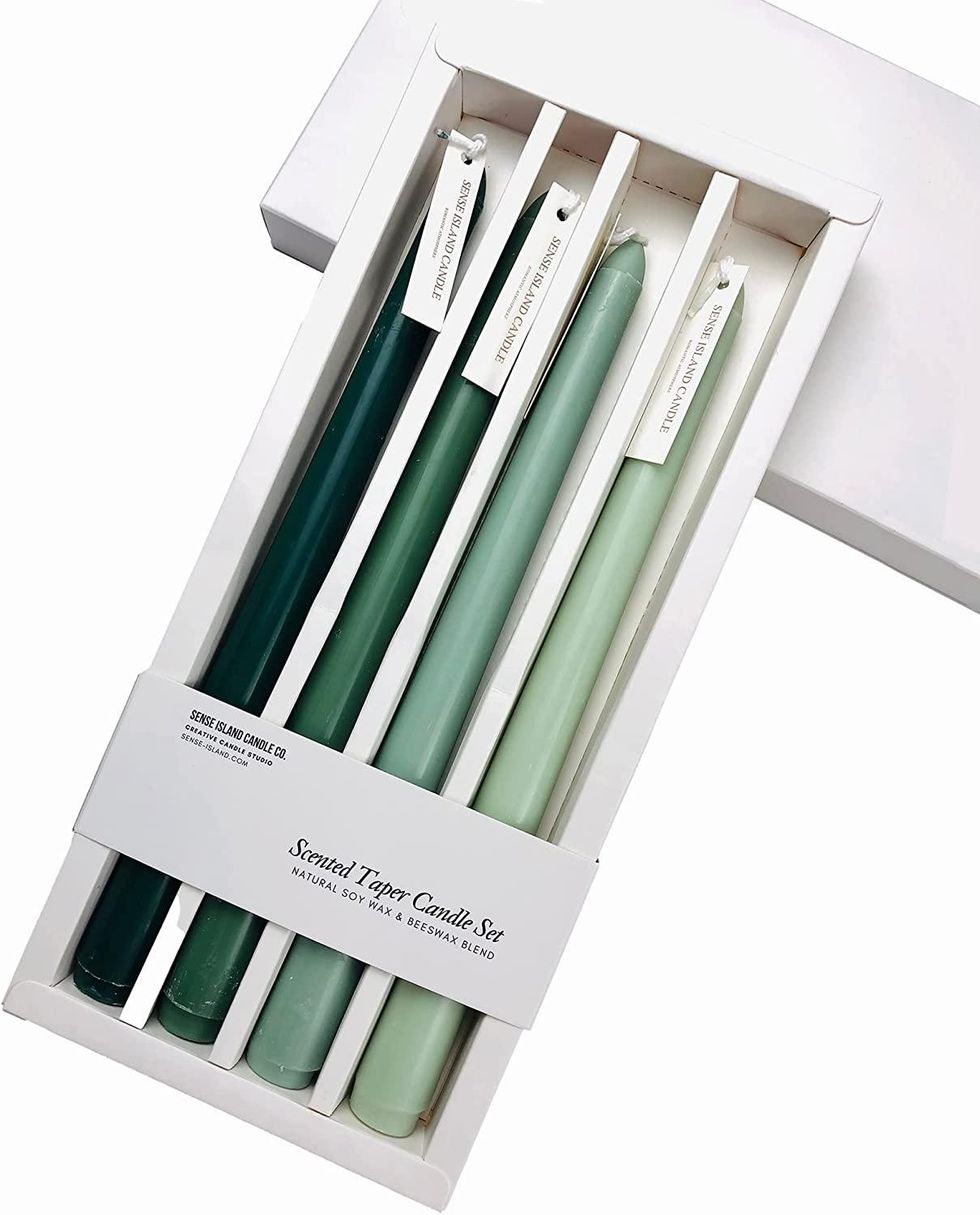 Green Taper Candles