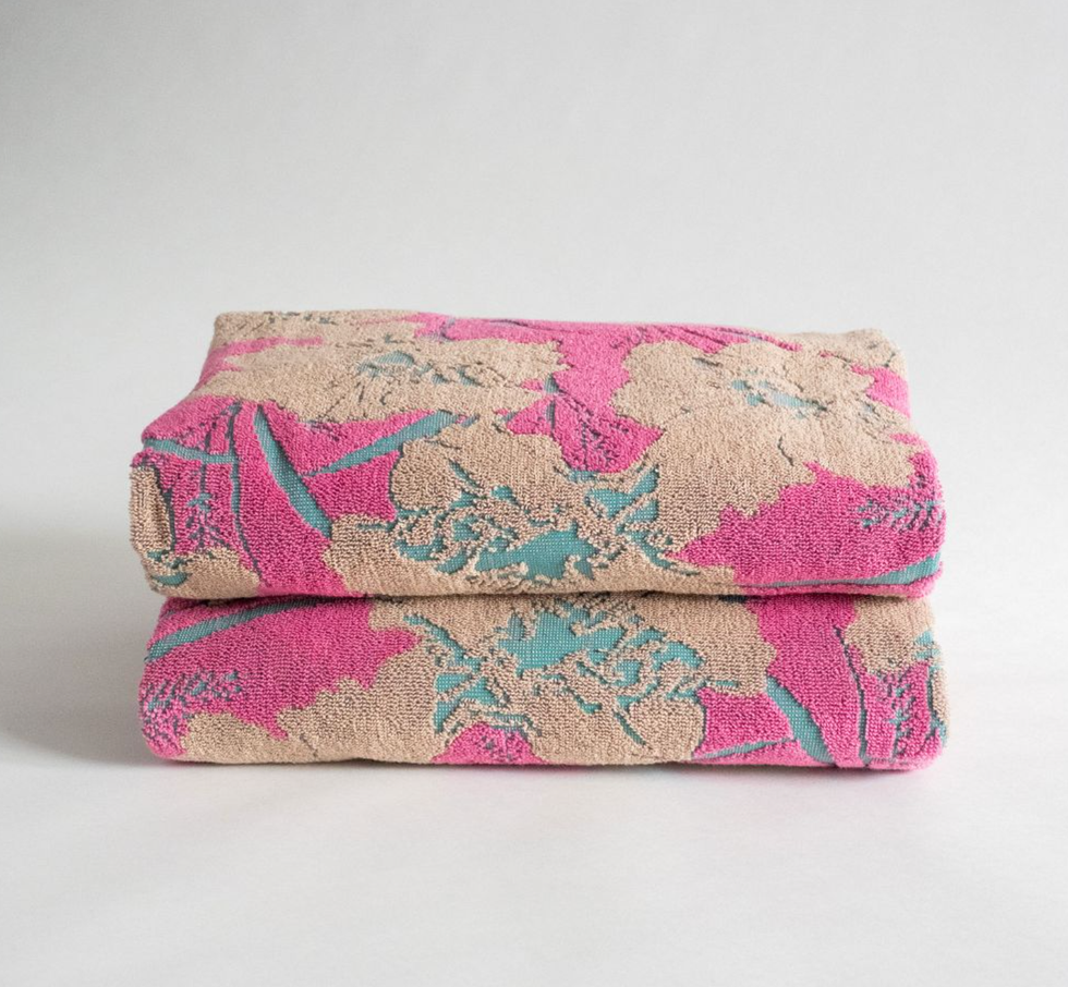 GreenRow Cotton Floral Beach Towel