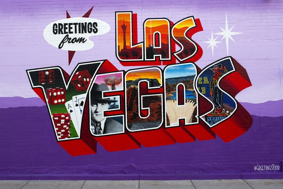 greetings from las vegas mural