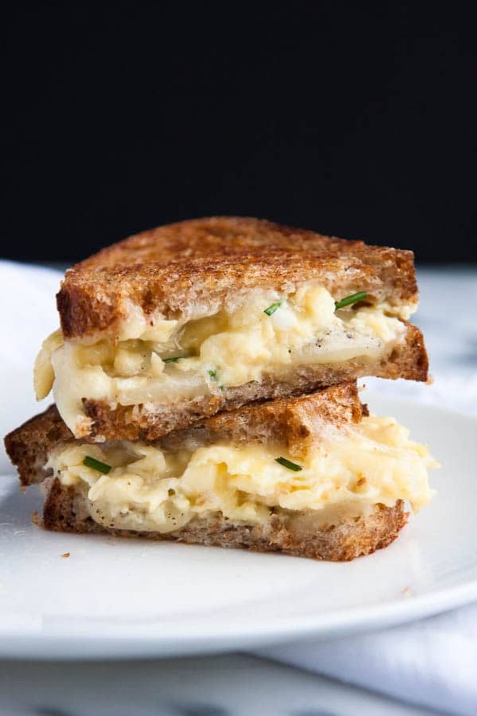 Grilled Cheese and Egg Sandwiches