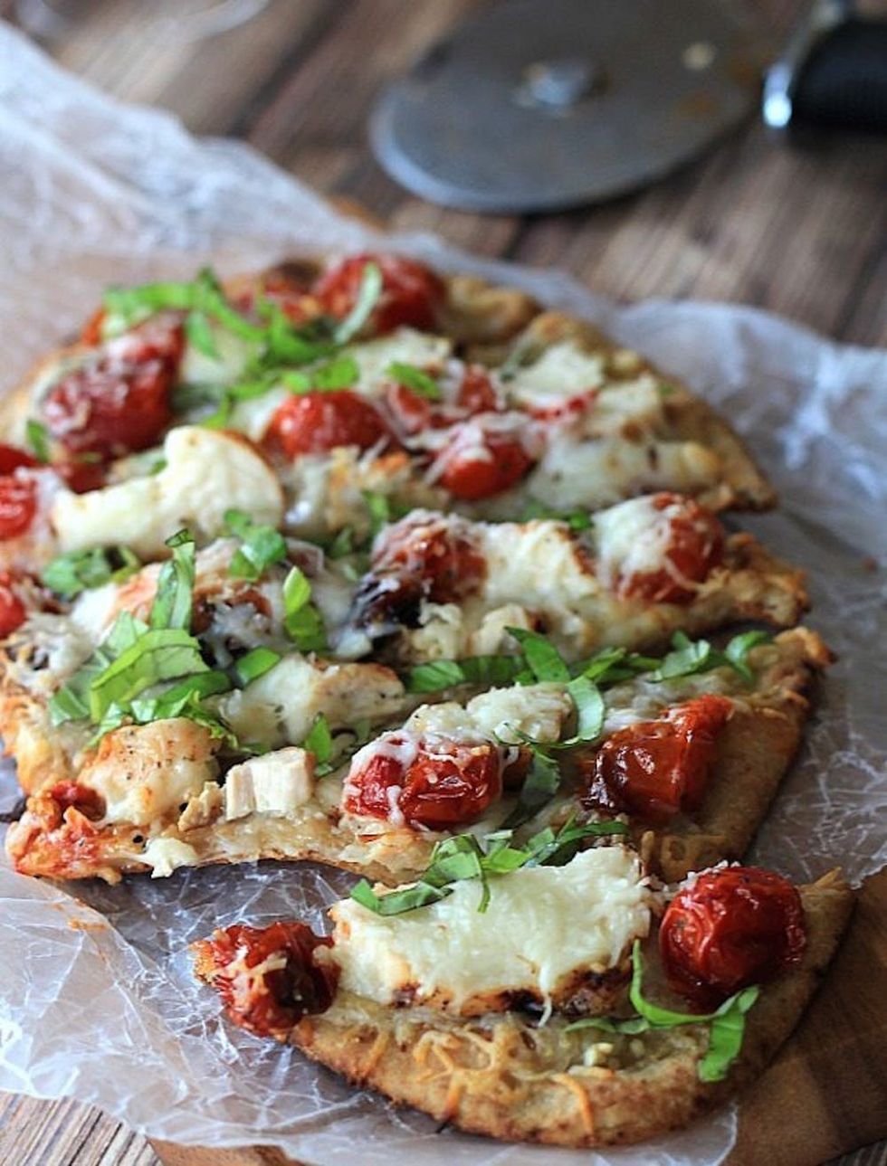 Grilled Chicken Margherita Pizza
