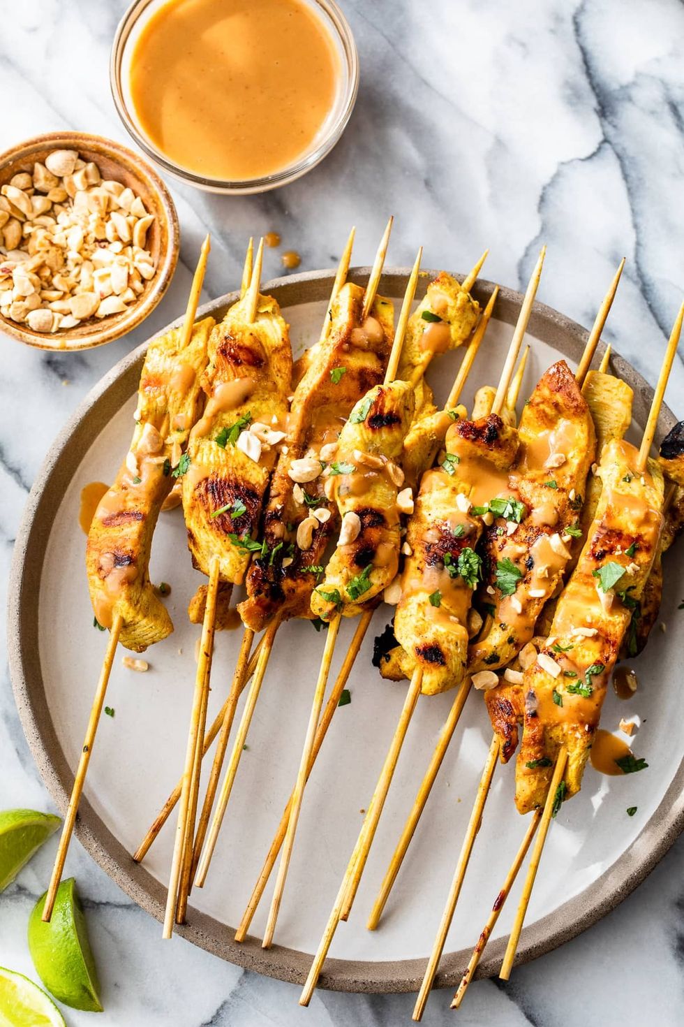Grilled Chicken Satay with Spicy Peanut Sauce