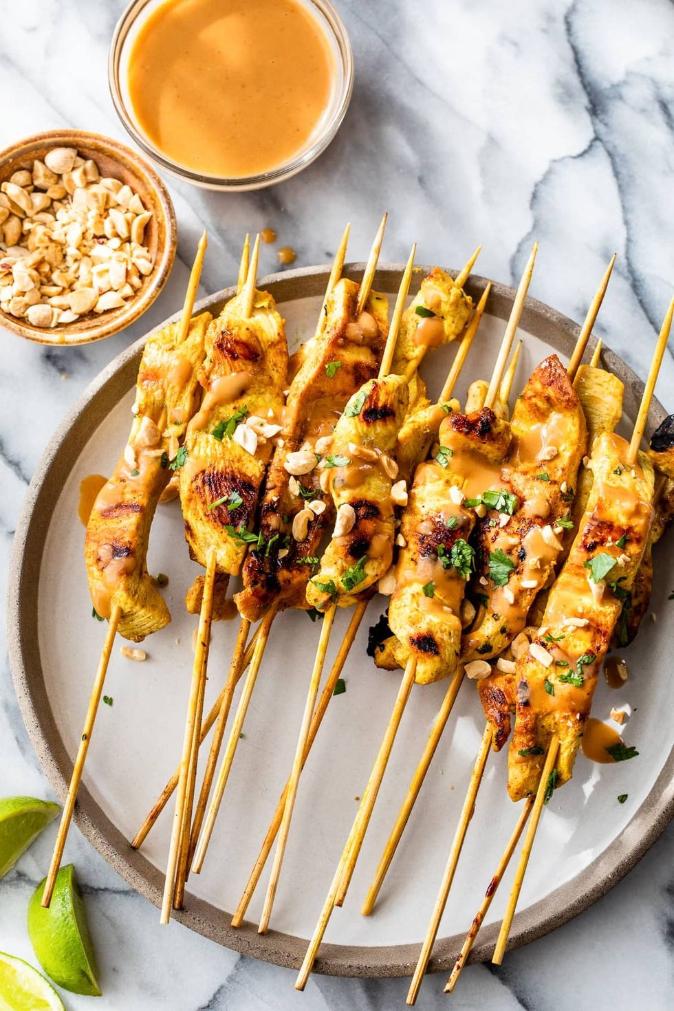 Grilled Chicken Satay with Spicy Peanut Sauce