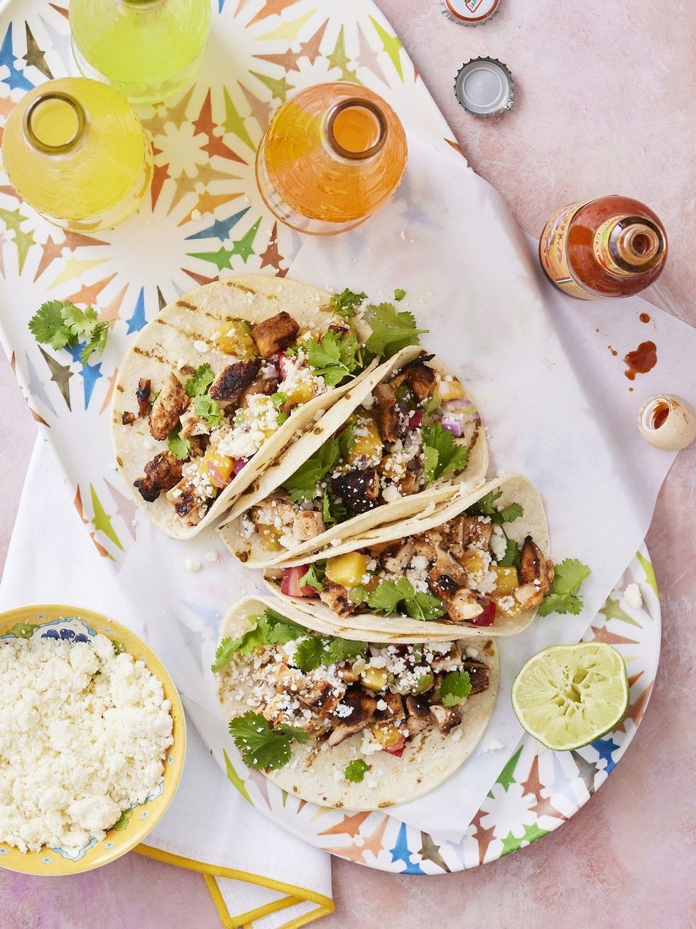 Grilled Chicken Street Tacos with Peach Salsa
