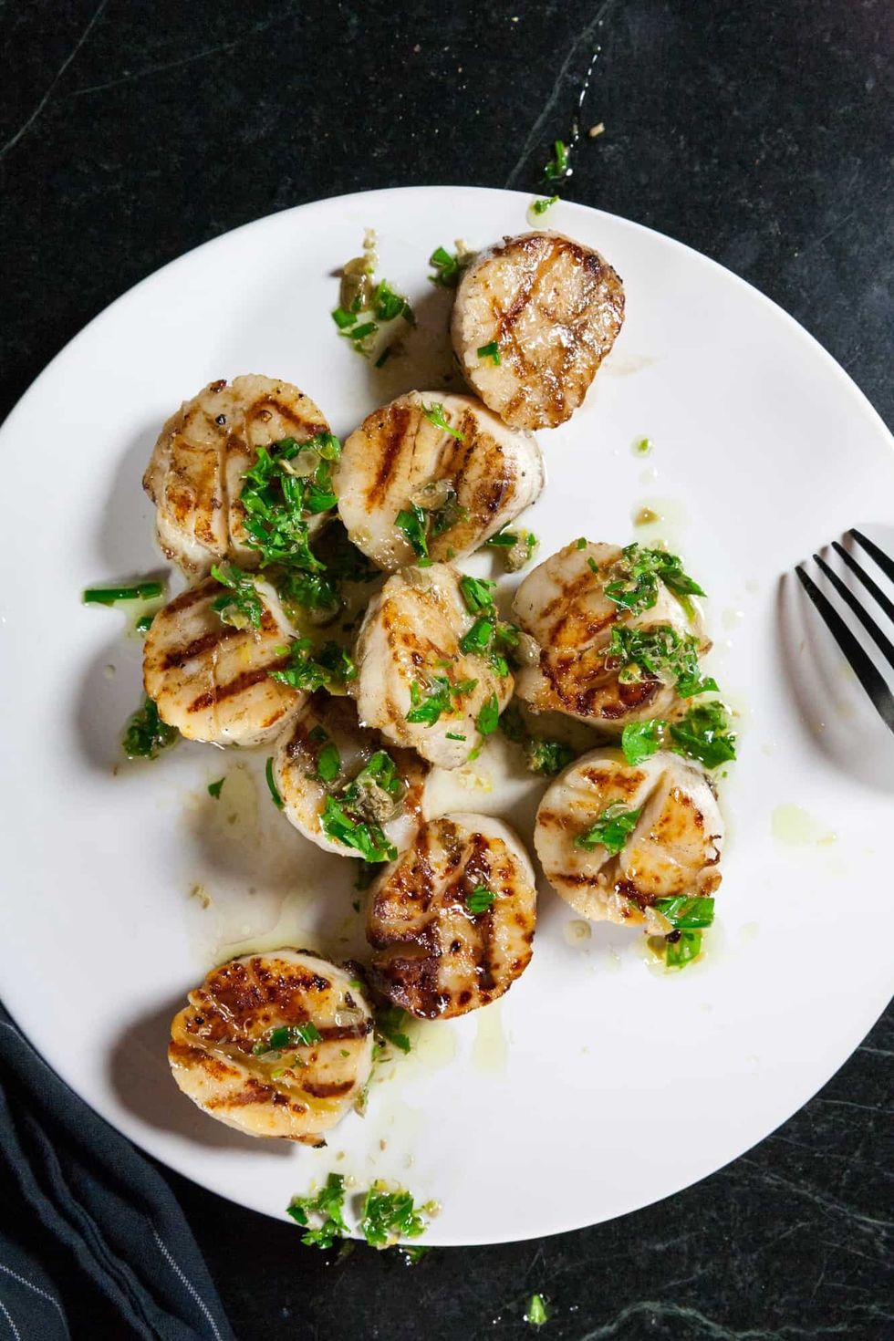 Grilled Chimichurri Scallops
