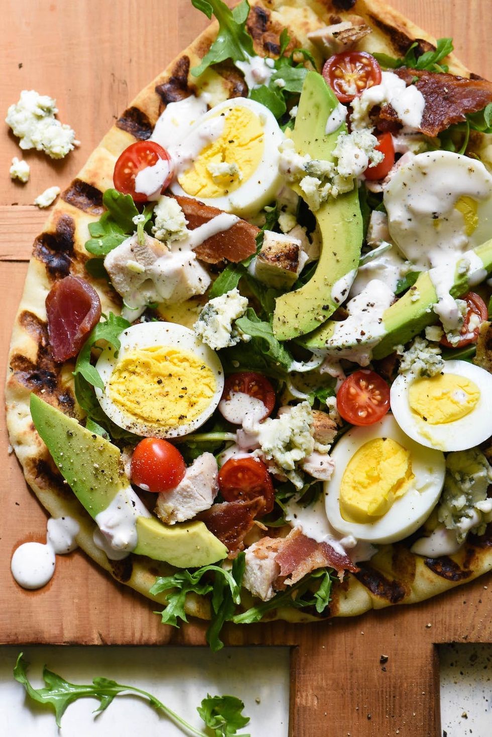 Grilled Cobb Naan Pizza