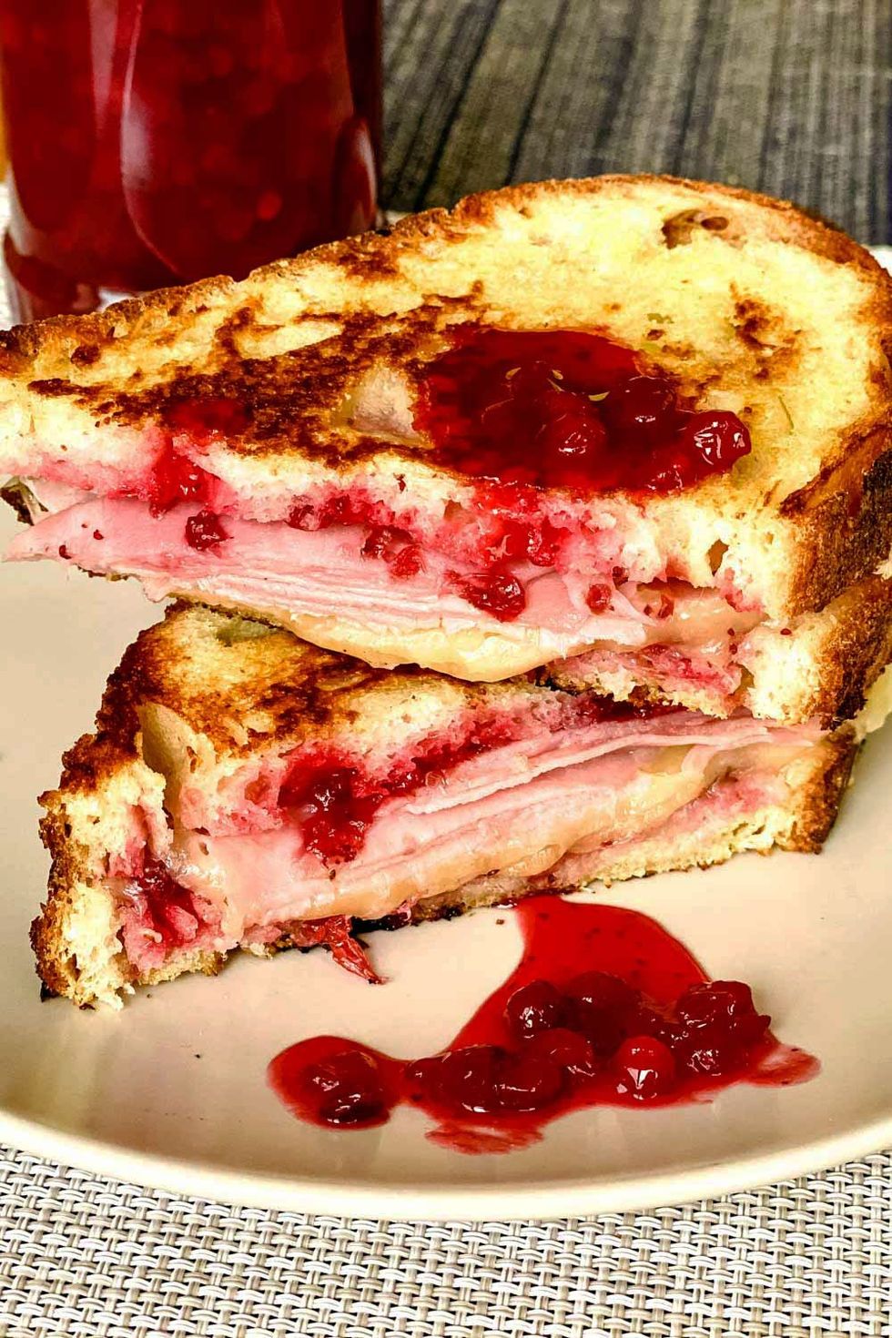 Grilled Ham & Cheese Cranberry Sandwich