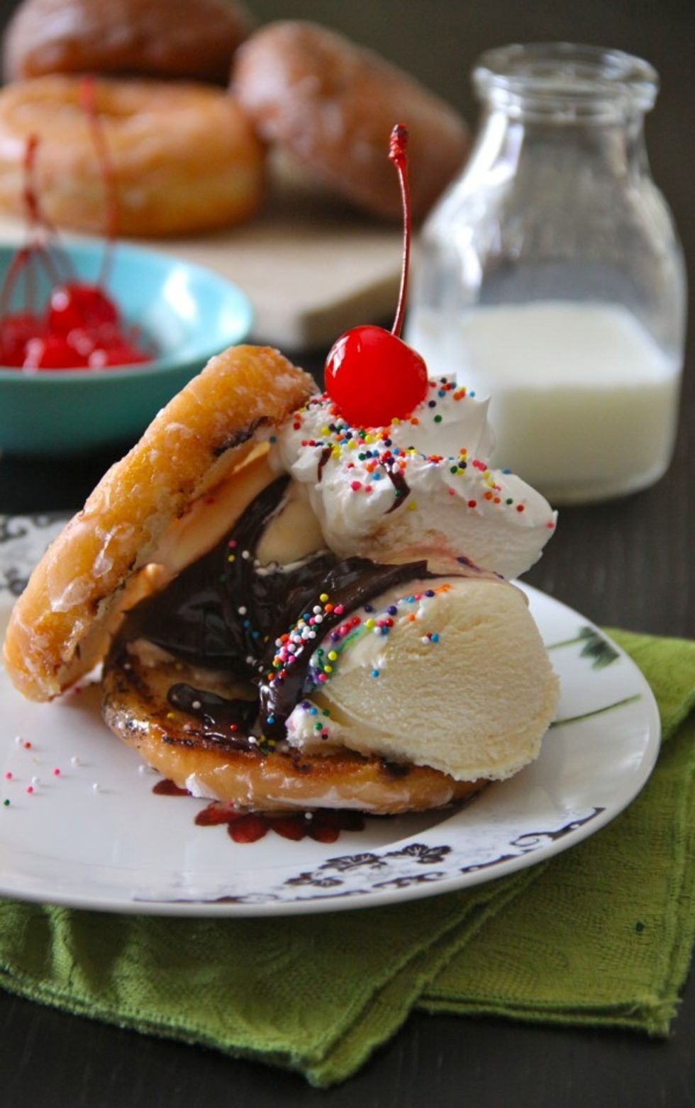Grilled Hot Fudge Sundae Donuts