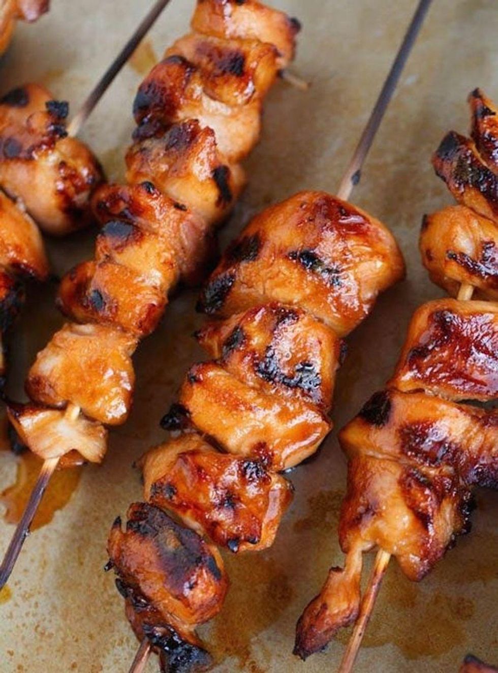 Grilled Maple Sriracha Chicken Skewers