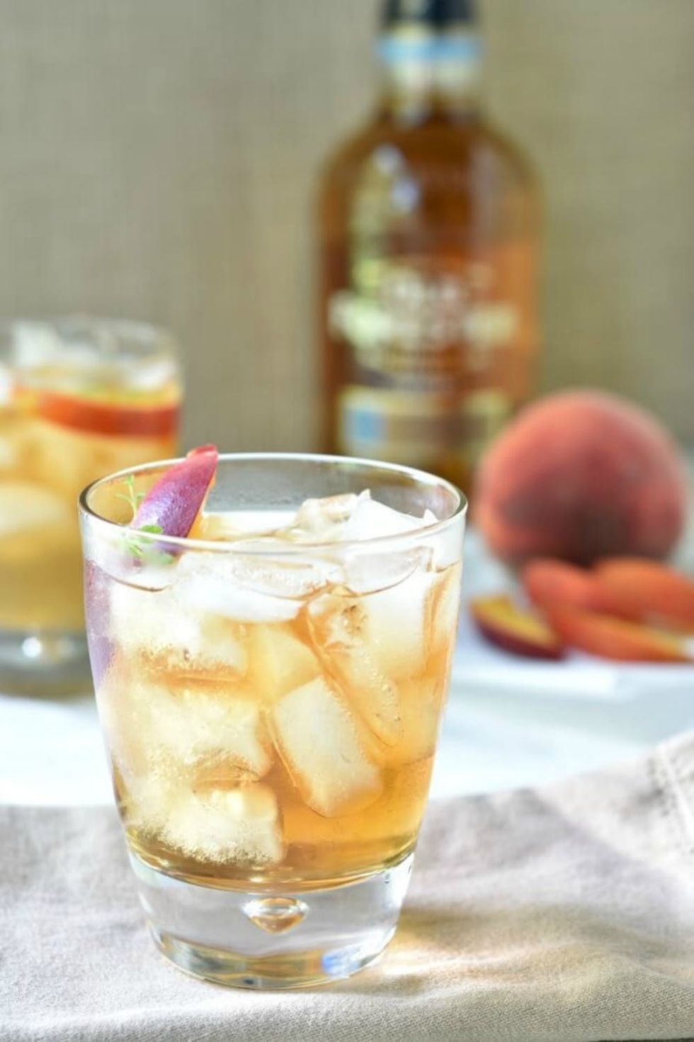 Grilled Peach Bourbon Cocktail