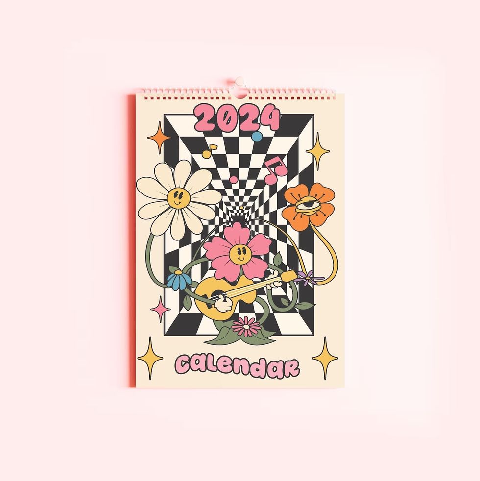 Groovy Pink Wall Calendar