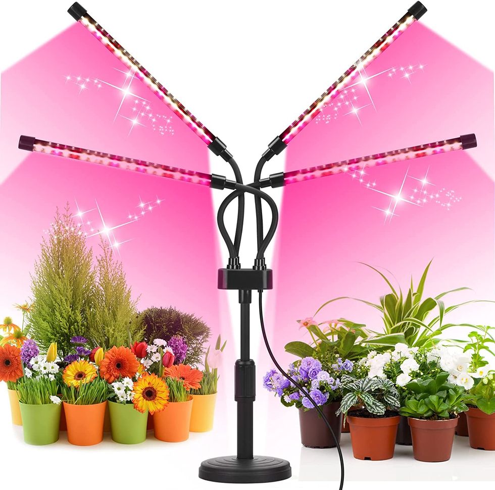 Grow Lights for Indoor Plants, Four Head LED with Full Spectrum Light