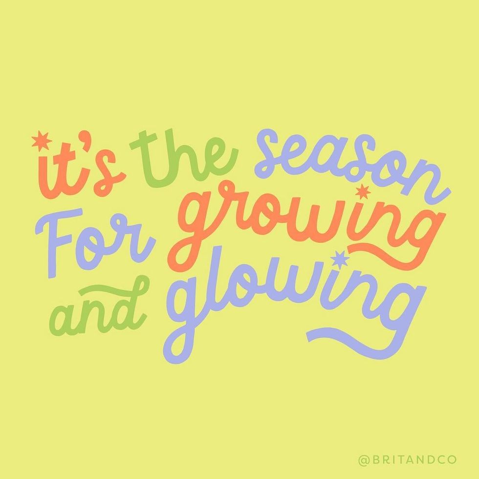 growing and glowing in spring