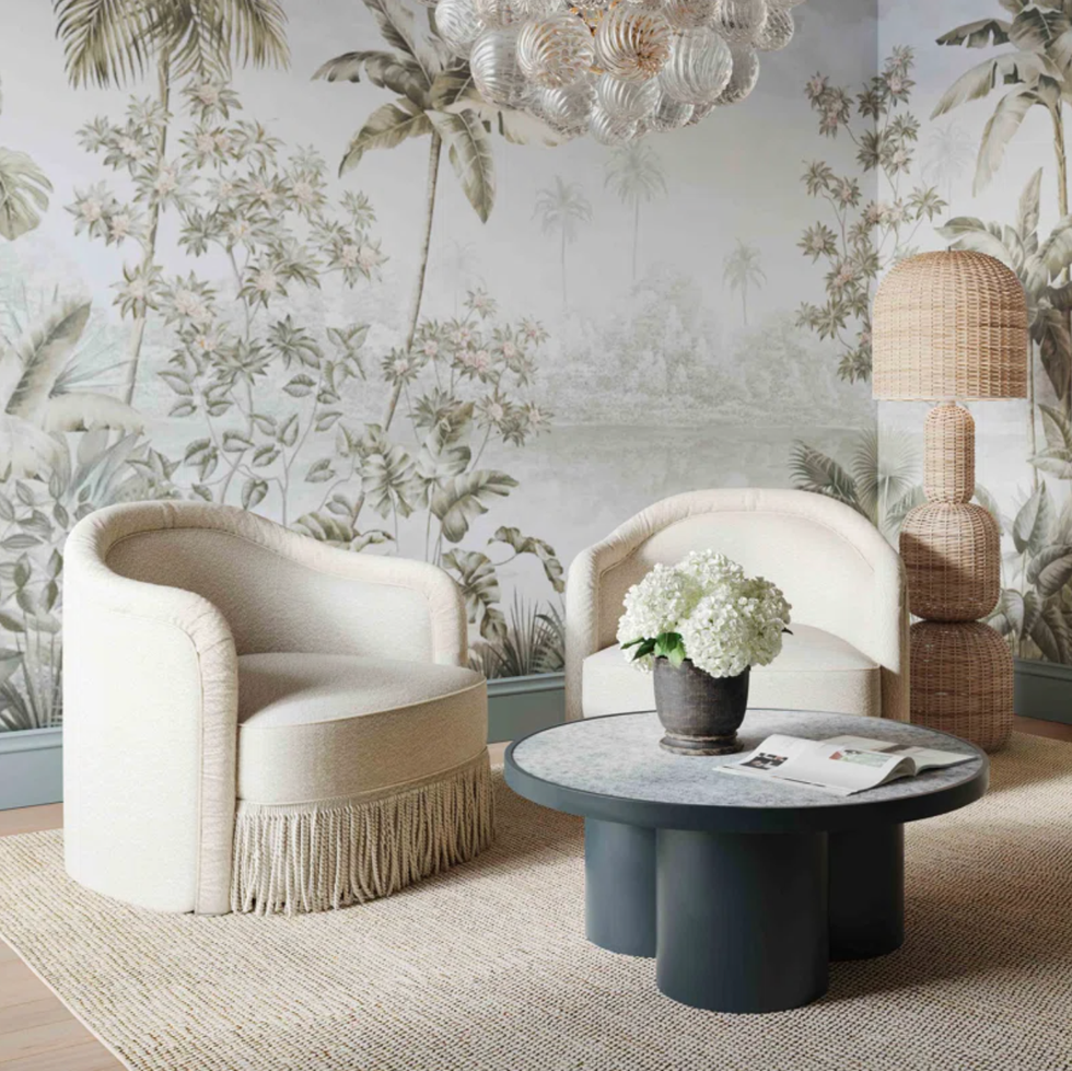 Hadiqa Upholstered Barrel Tassel Chair