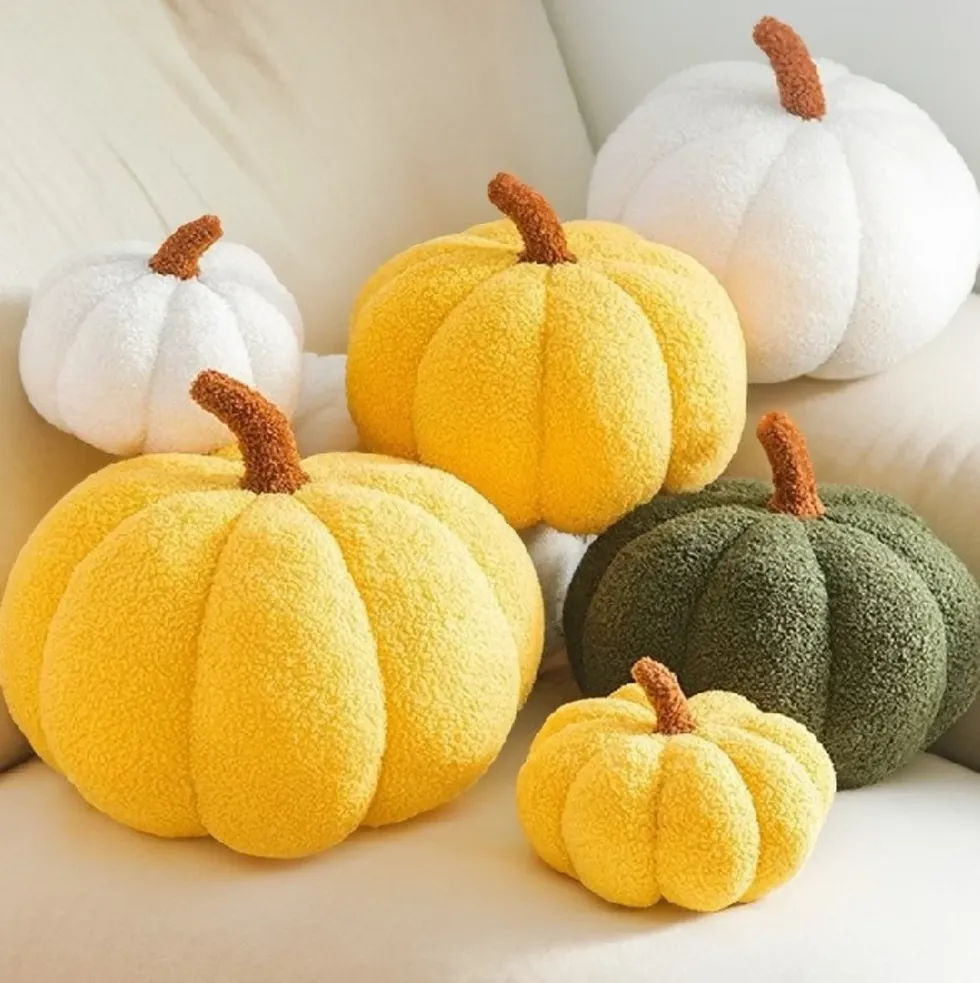 Halloween Boucle Pumpkin Pillows