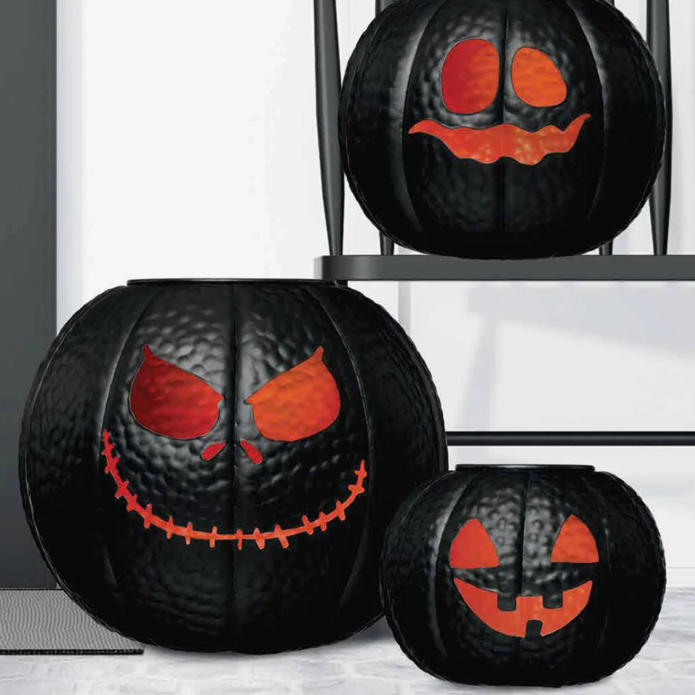 Halloween Metal Pumpkin Lanterns