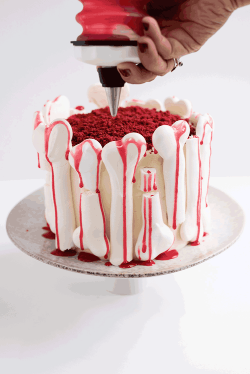 Halloween Red Velvet Cake Recipe Gif