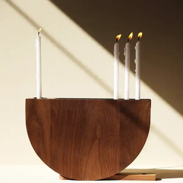 Handcrafted Wooden Menorah