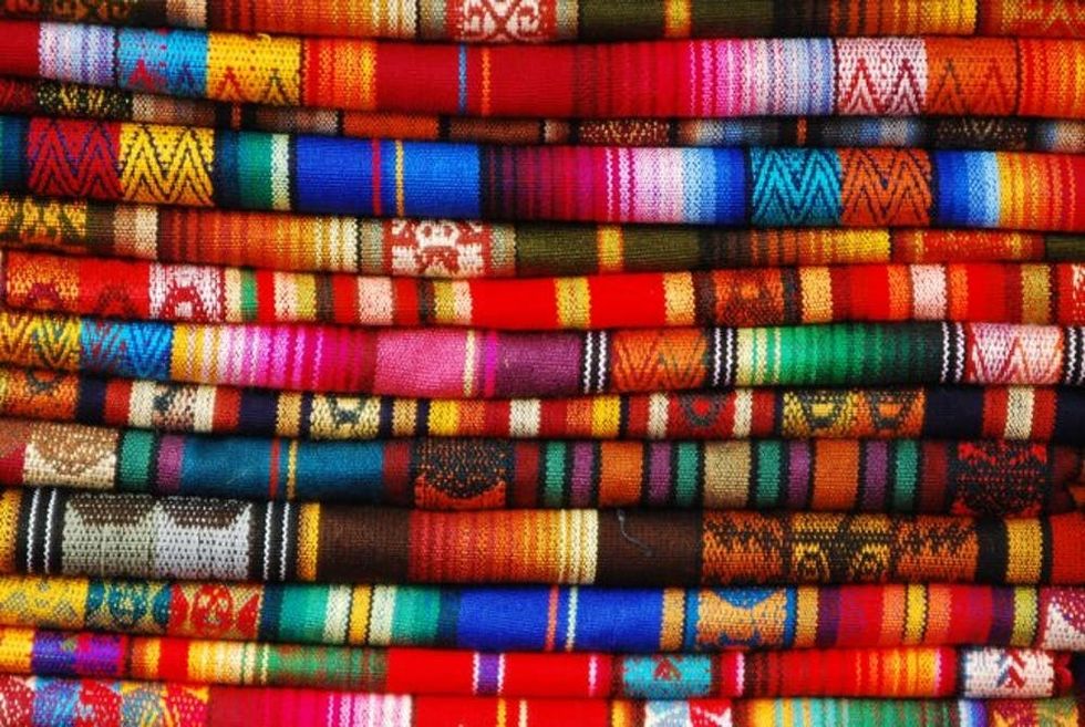 Handicrafts for sale at Otavalo Indian Market.