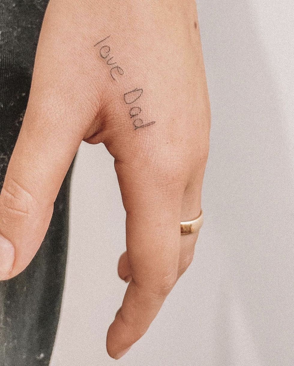 Handwriting tattoo