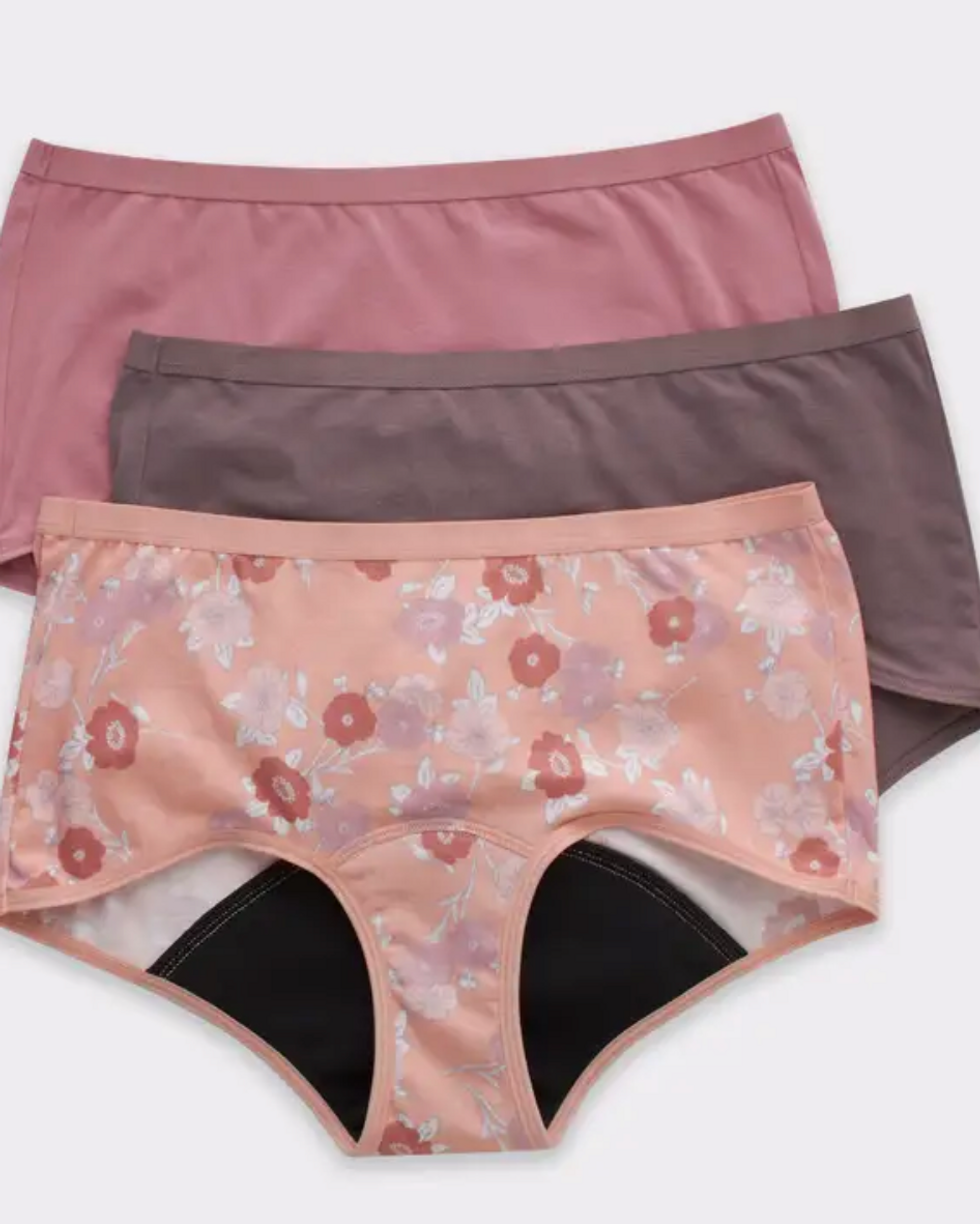 Hanes Comfort, Period. Boyshort 3-Pack Period Underwear