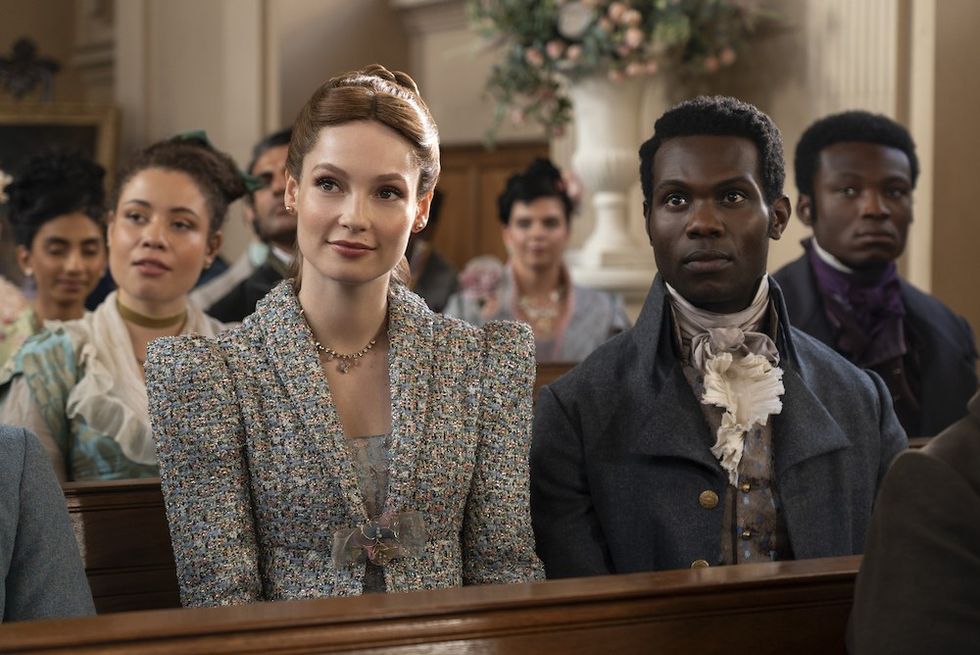 Hannah Dodd and Victor Alli in Bridgerton
