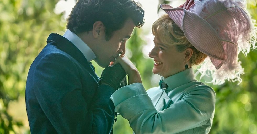 Harry Richardson and Louisa Jacobson in The Gilded Age Season 4 on HBO Max