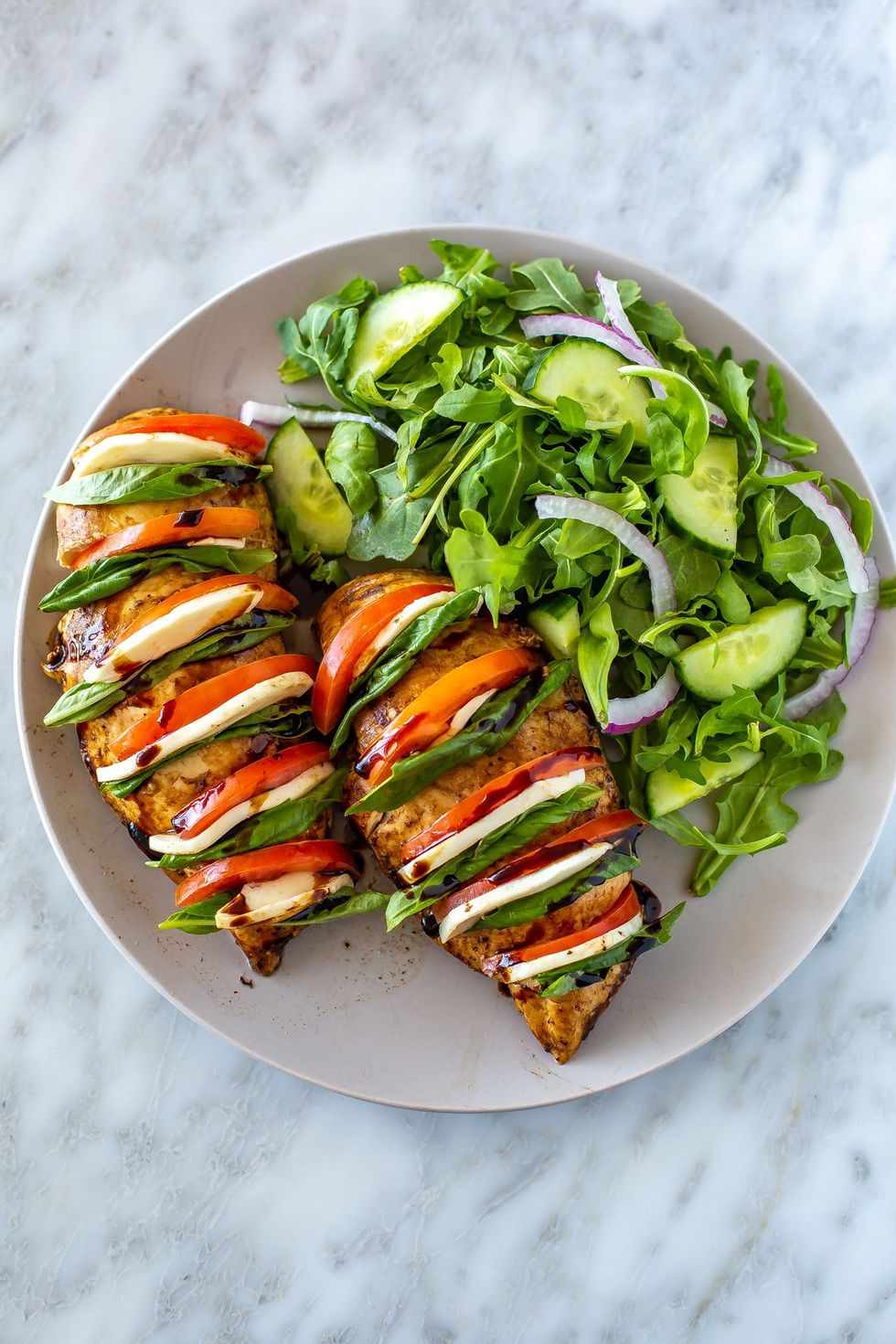 Hasselback Baked Caprese Chicken