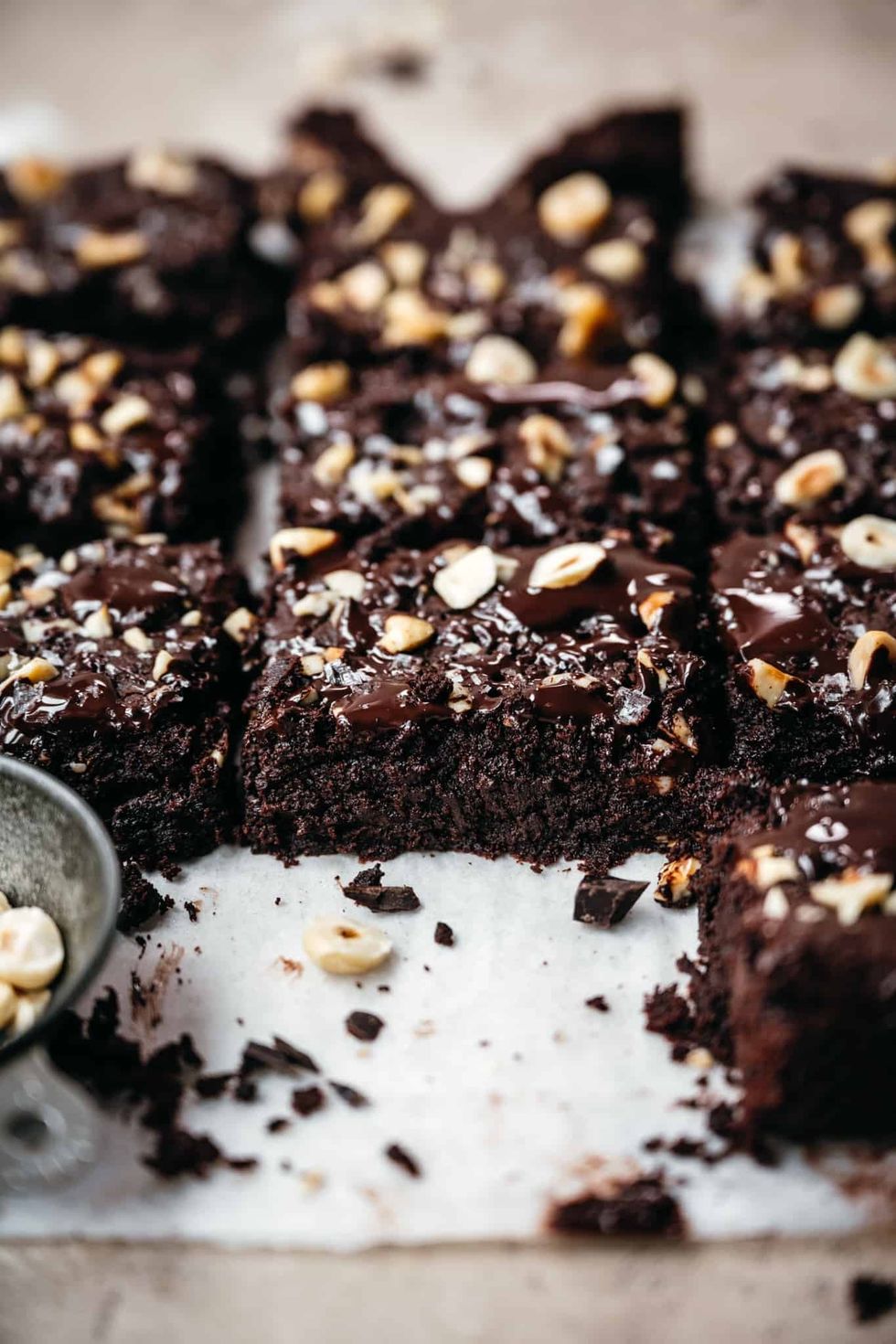 Hazelnut Tahini Brownies
