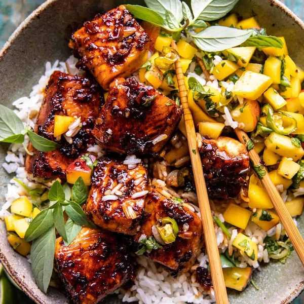 healthy and delicious salmon recipes honey ginger salmon bowls