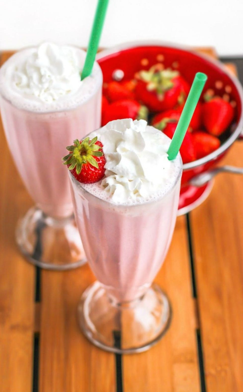 Healthy Homemade Strawberry Frappuccinos