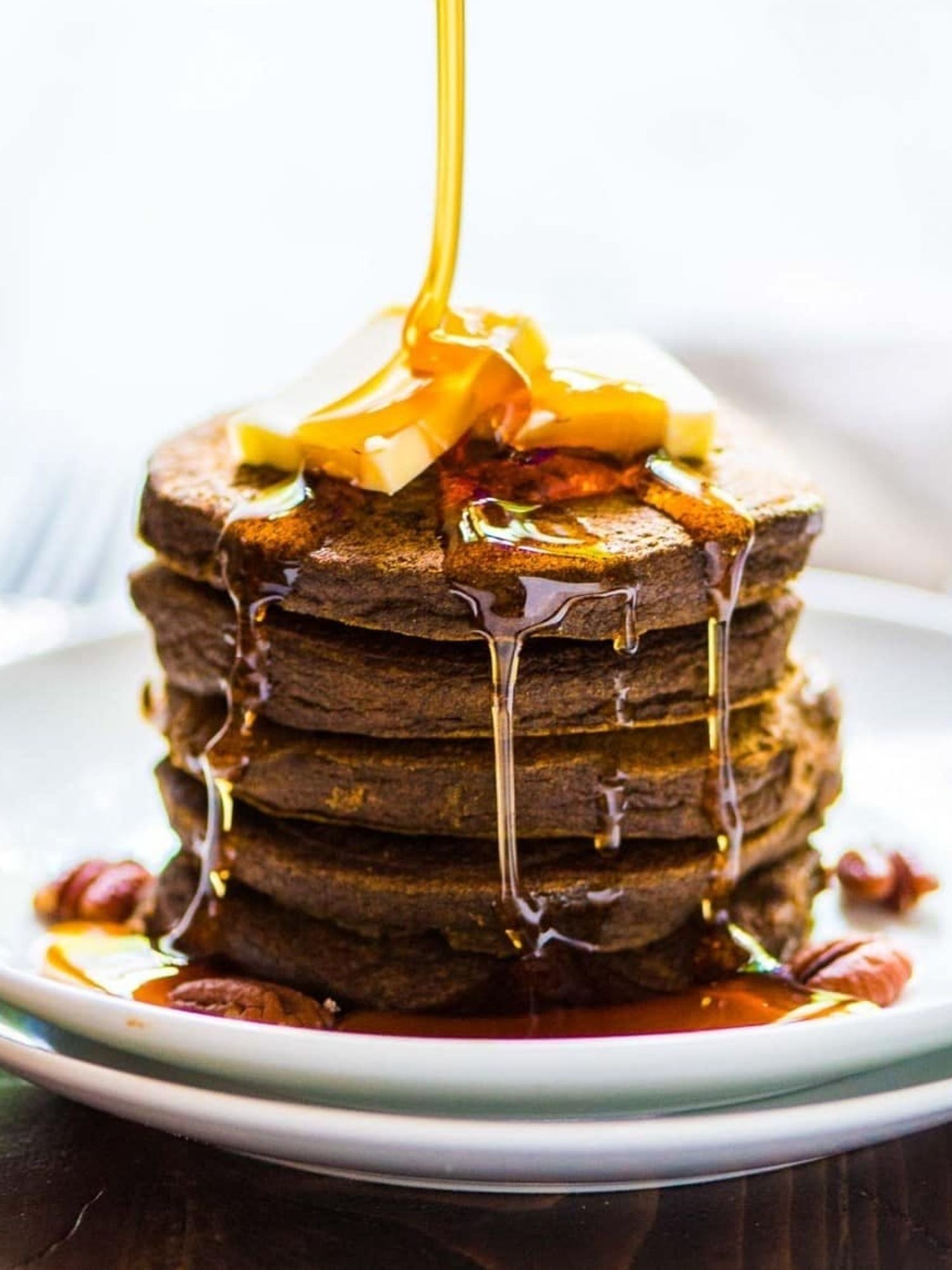 Healthy Pumpkin Blender Pancakes