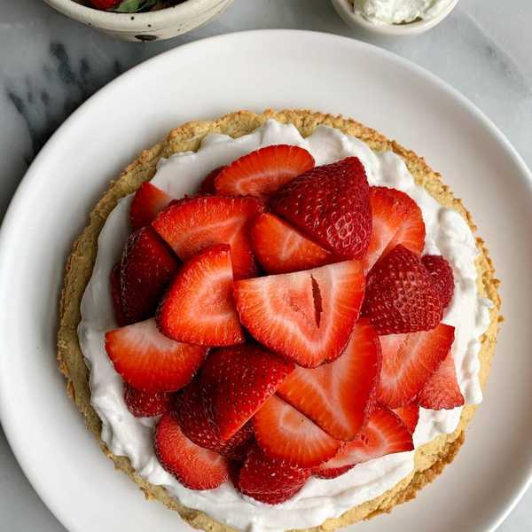 Healthy Strawberry Shortcake for 4th of july