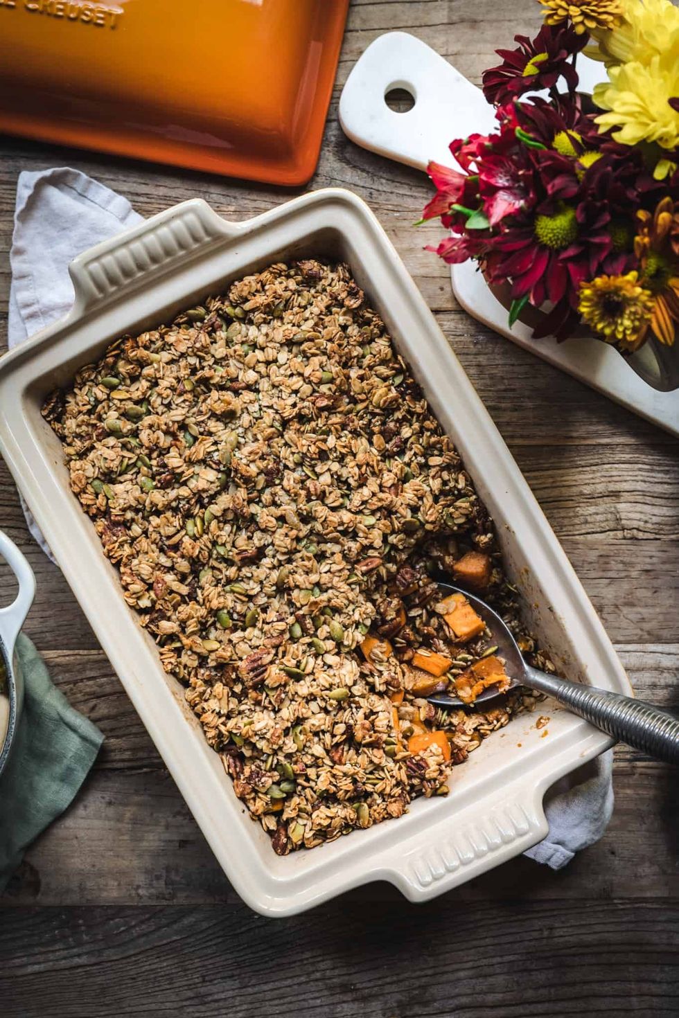 Healthy Sweet Potato Casserole with Maple Granola