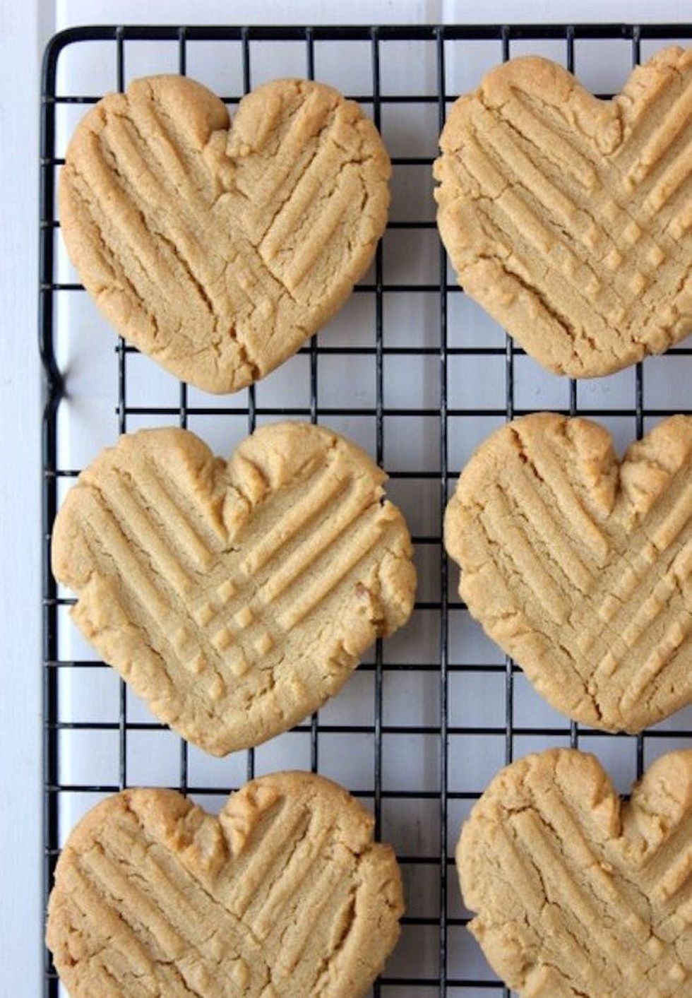 Heart Shaped Peanut Butter Cookies