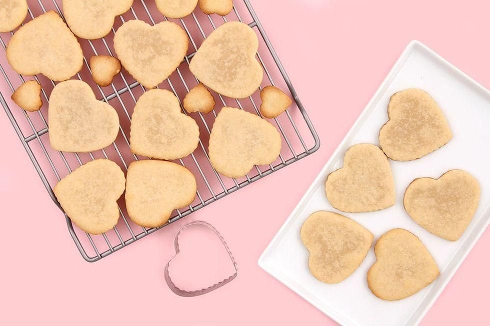heart shaped sugar cookies