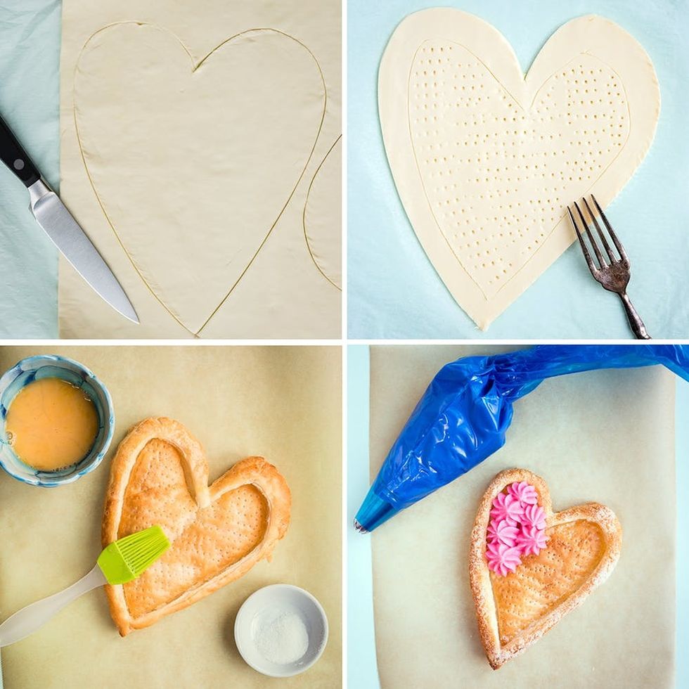 Heart-shaped tarts