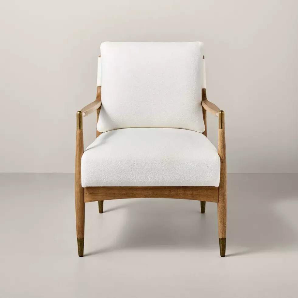 hearth & hand with magnolia boucle upholstered accent arm chair