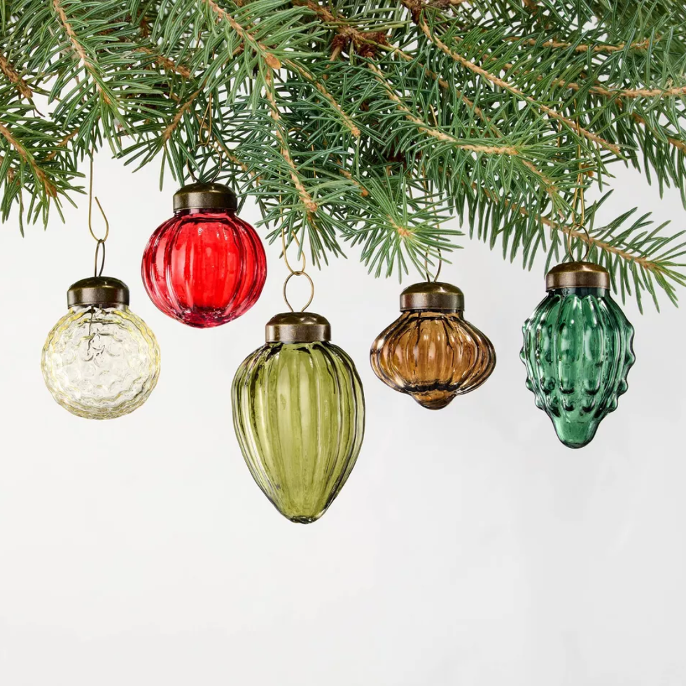 Hearth & Hand With Magnolia Mini Vintage Glass Ornaments