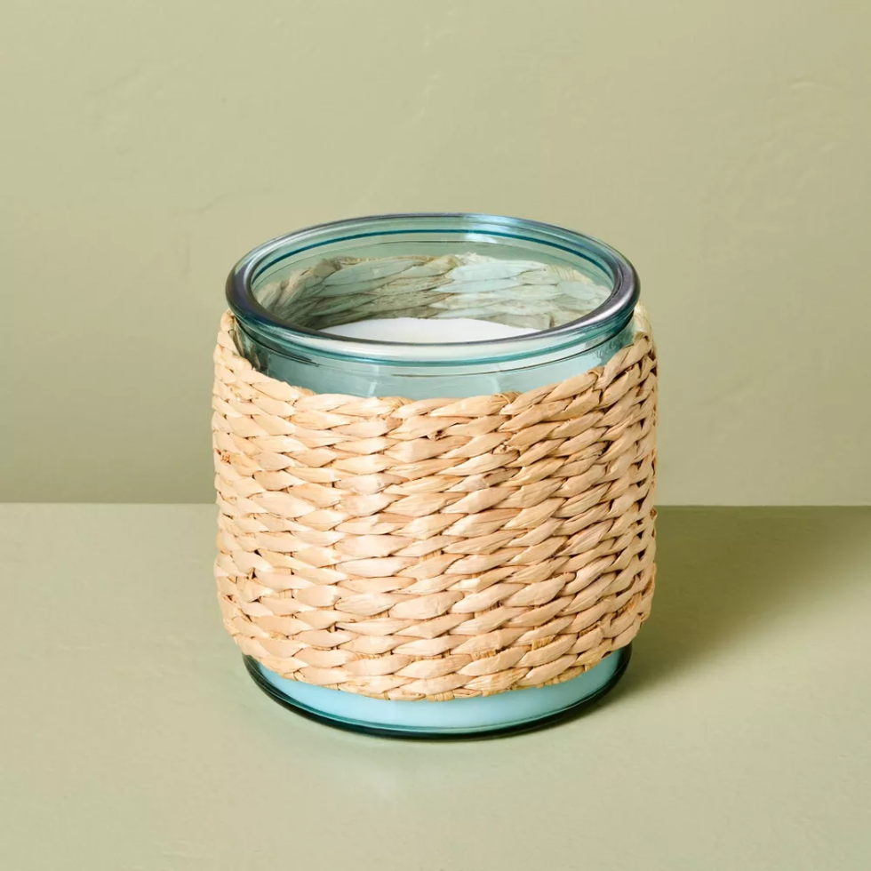 Hearth & Hand with Magnolia Rattan Wrapped Jar Candle