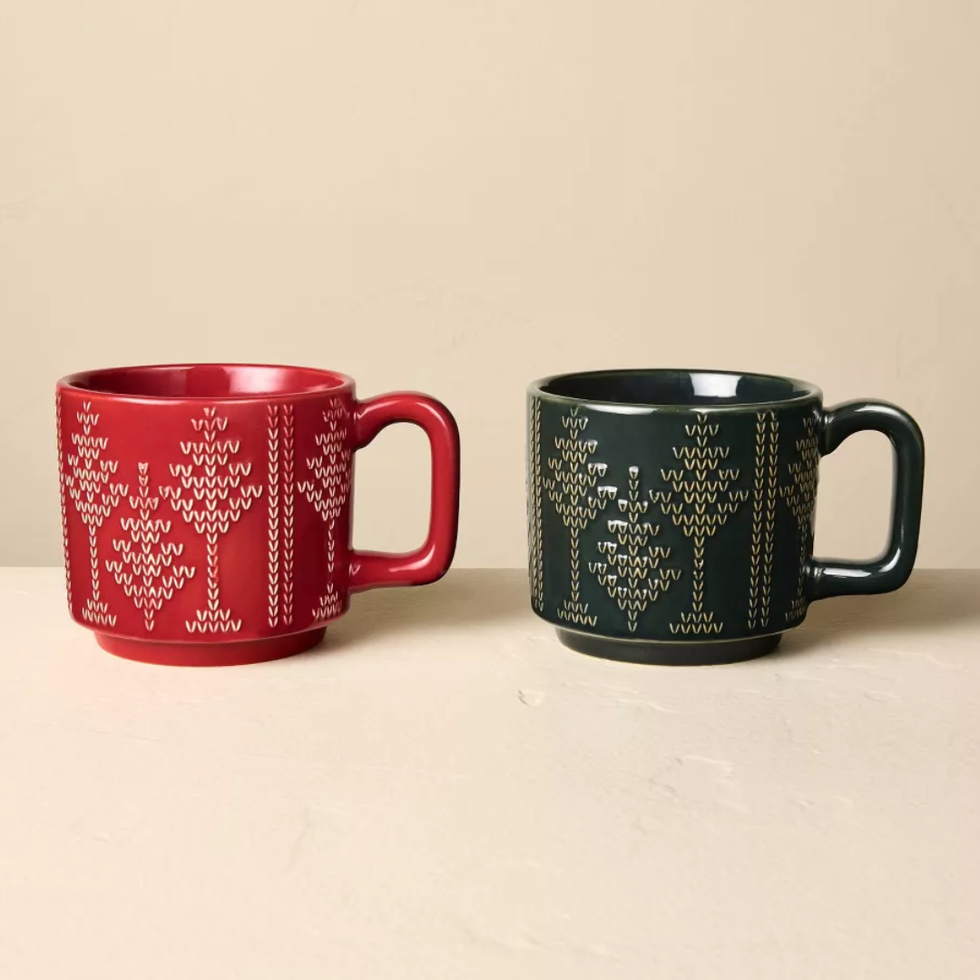 Hearth & Hand With Magnolia Set Of 2 Fairisle Holiday Mugs