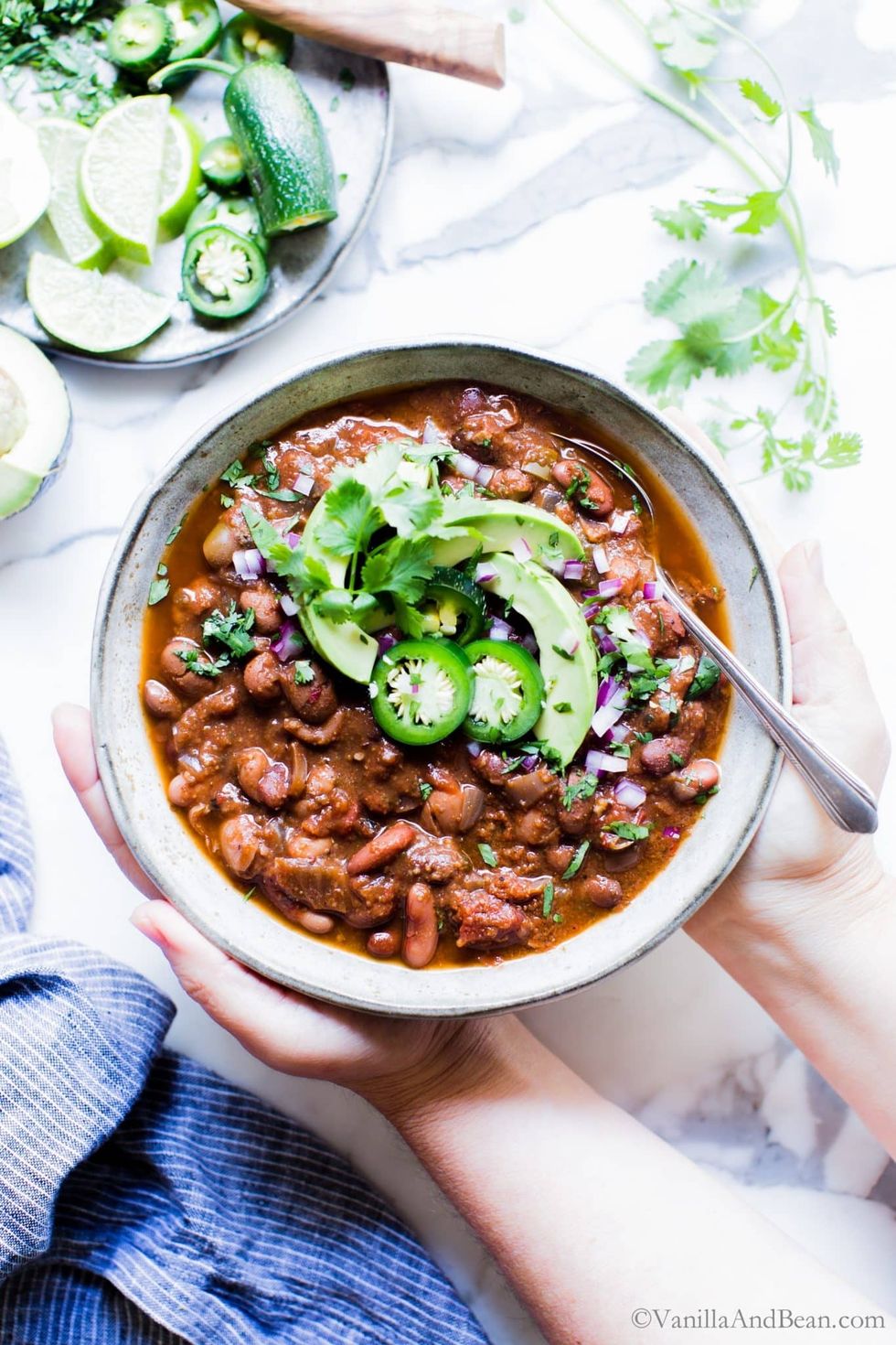 Hearty Crock Pot Vegetarian Chili