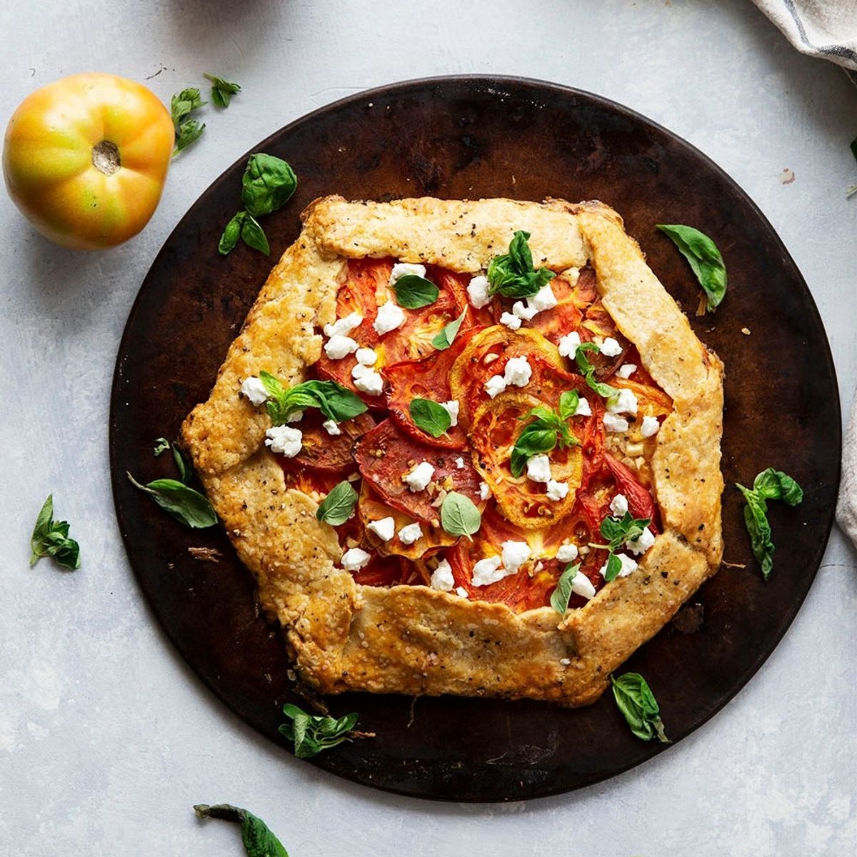 Heirloom Tomato Goat Cheese Galette breakfast pastry recipes