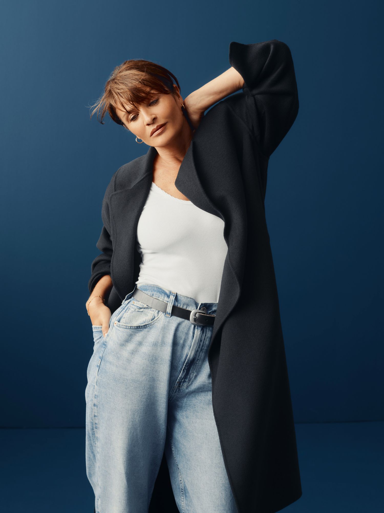 Helena Christensen in the Icon Trench Coat for the Gap fall collection 2023