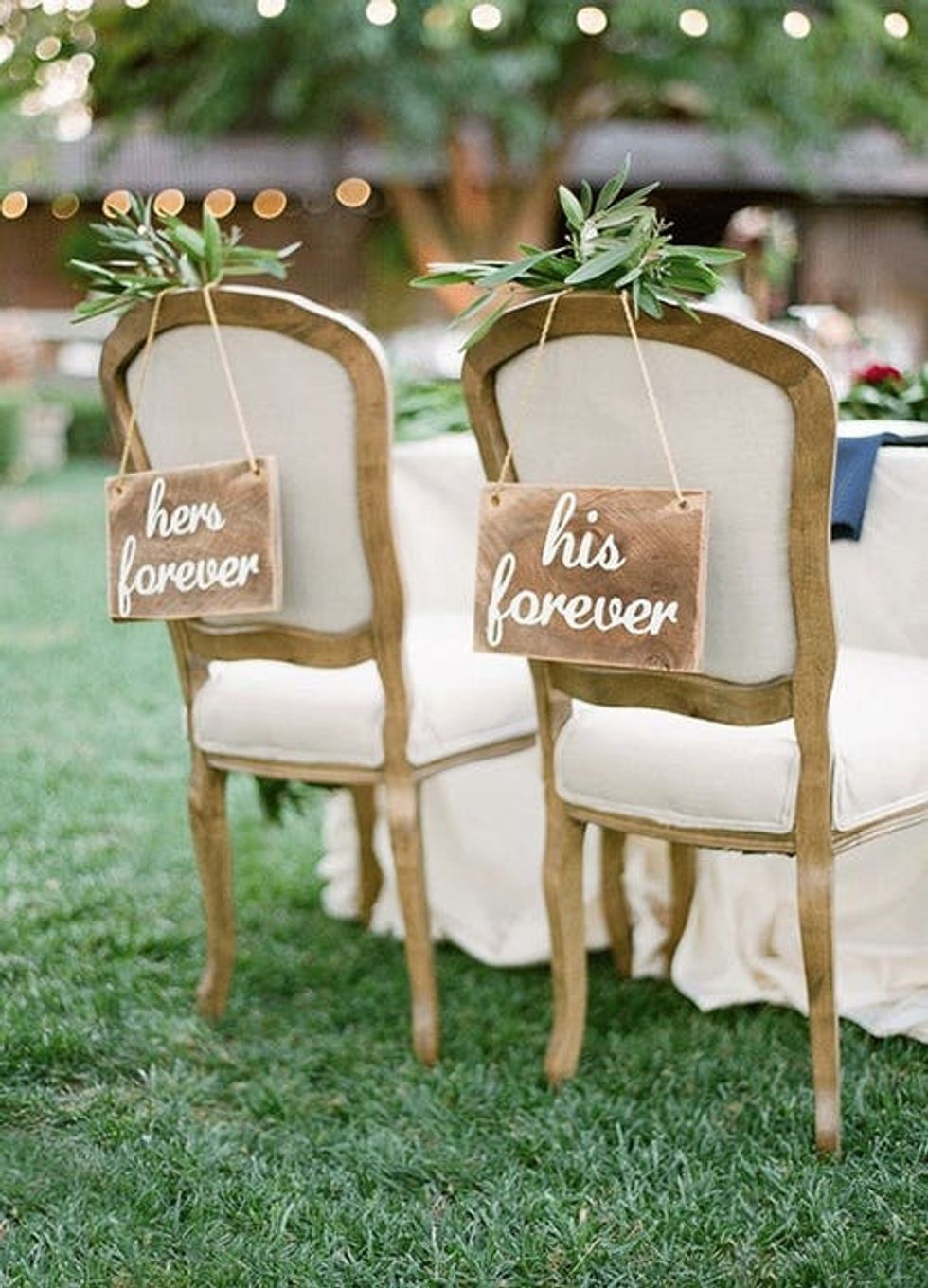 10 Standout Wedding Sweetheart Table Chair Ideas Brit + Co