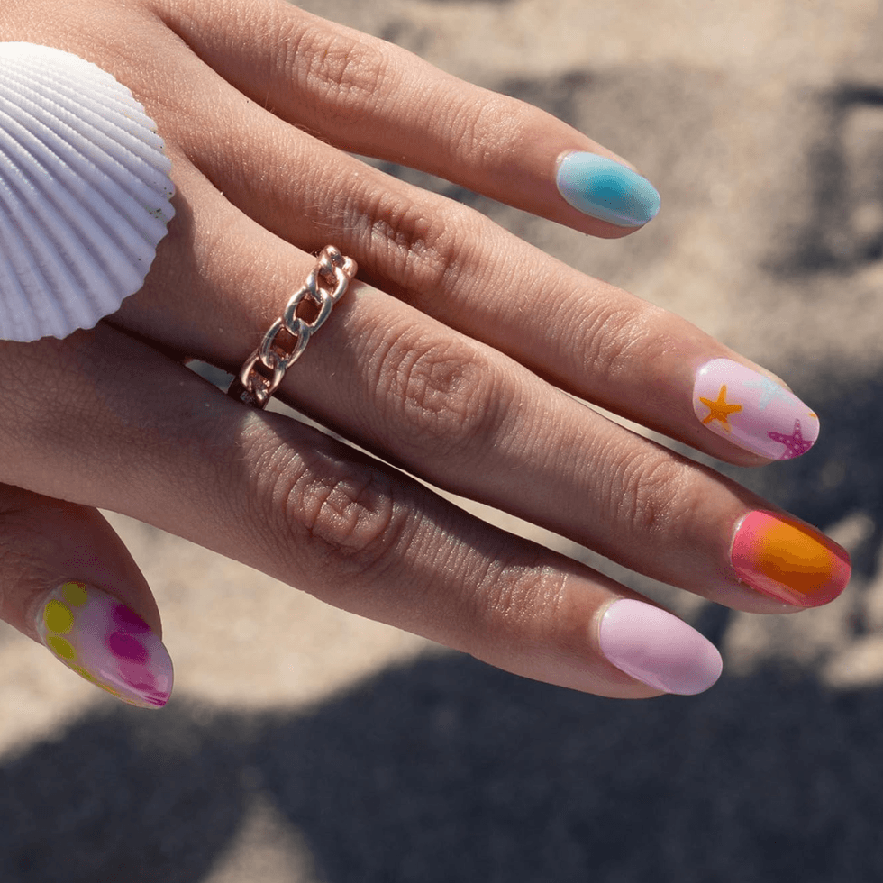 Heyhae 'Sea You Glow' Semi Cured Gel Nail Strips